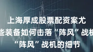 上海厚成股票配资案尤其是这些装备如何击落“阵风”战机的细节